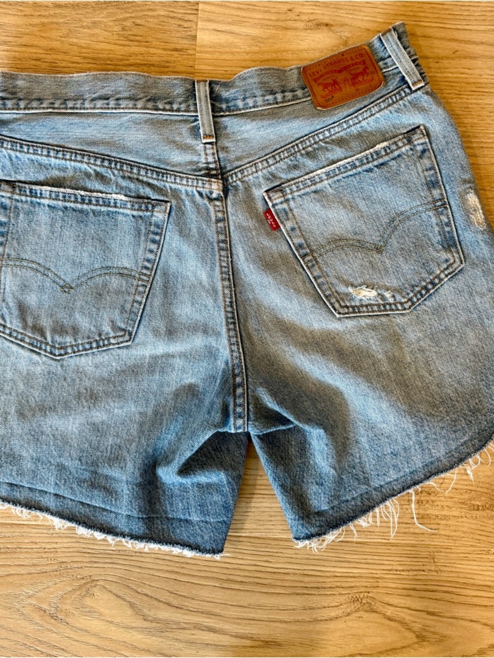 Levi's Light Wash Denim Cutoff Shorts